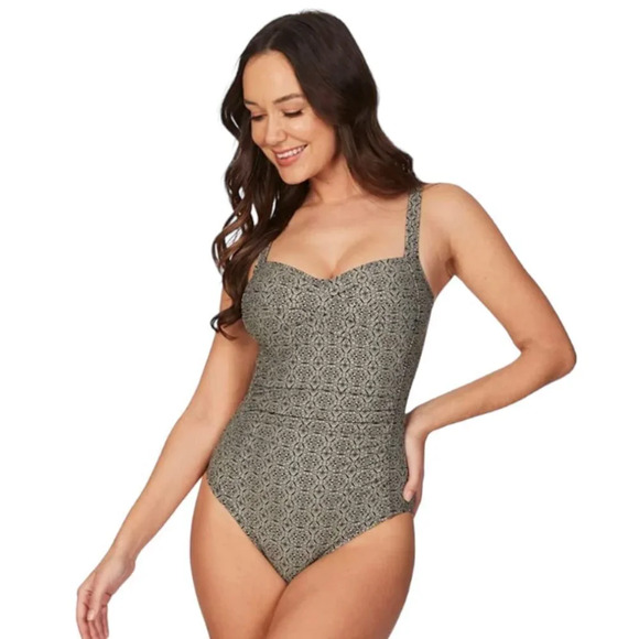 Nip Tuck Joanne Twist Front Design Tummy Control One Piece Swimsuit - Picture 1 of 5